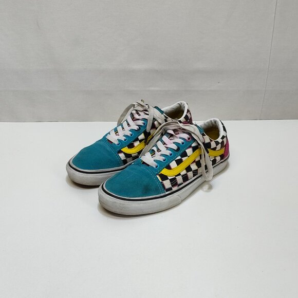Vans Old Skool "Crazy Checks" Skateboarding Sneakers 721454 Men’s 6.5 Women’s 8 - Picture 3 of 9